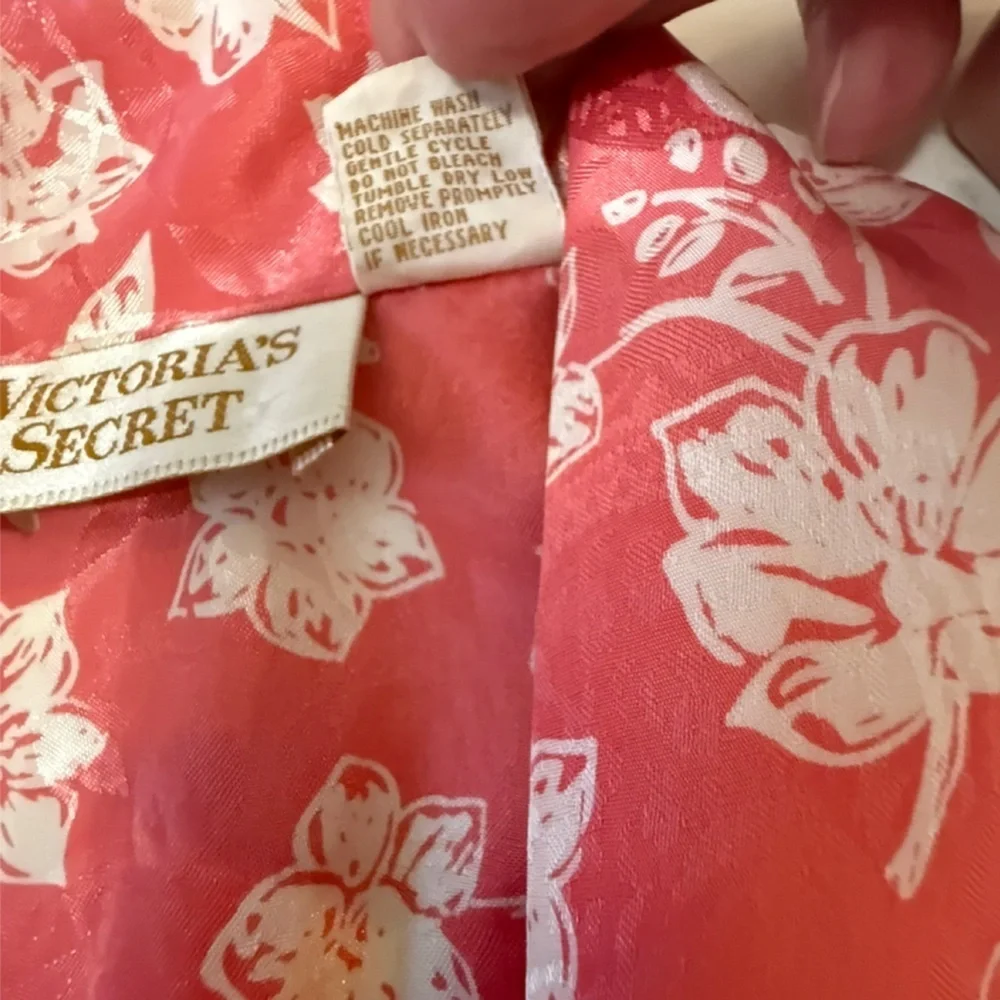Victoria's Secret Pink and White Floral Sleep Shirt. Size Small